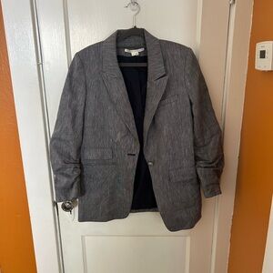 Veronica Beard Dickey with ruched sleeves.